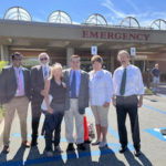 Joe with nurses at Kent Hosp